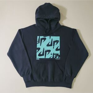 DUDE PERFECT Men's Black Graphic Front Pullover Hooded Sweatshirt
